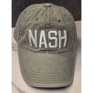 The Nash Collection Nashville Baseball Cap Hat Washed Olive Green Adjustable